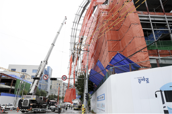 민생경제 현장 투어 중 발생한 안양시 만안구 안양동의 사고건설 현장